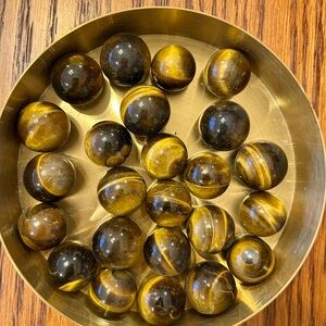 Natural Tiger Eye Spheres - 22 total